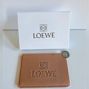 Loewe Brown Travel Mirror/Card Holder NEW